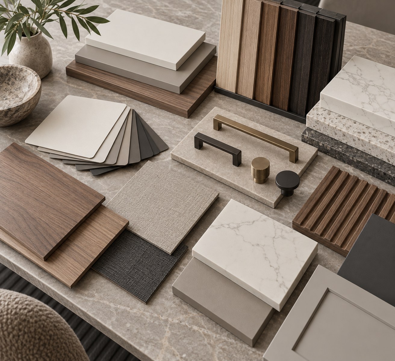 Commercial millwork material samples